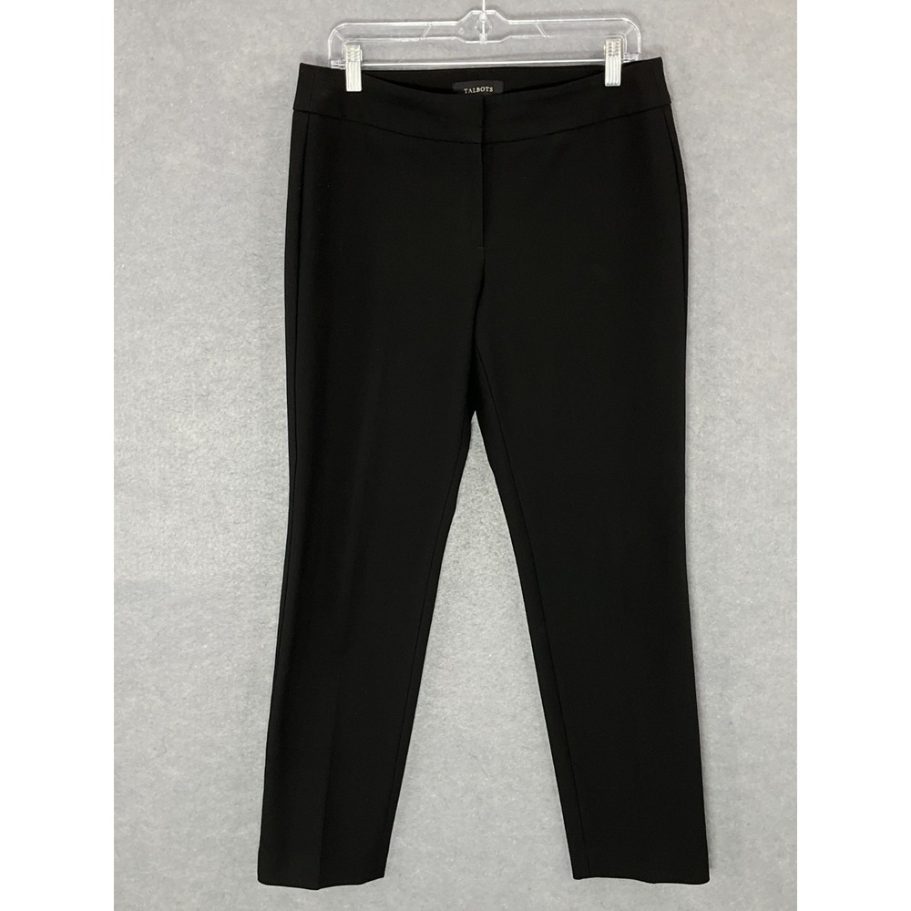Talbots Pants Women's 8 Signature Stretch‎ Black Dress Work Career Straight Leg